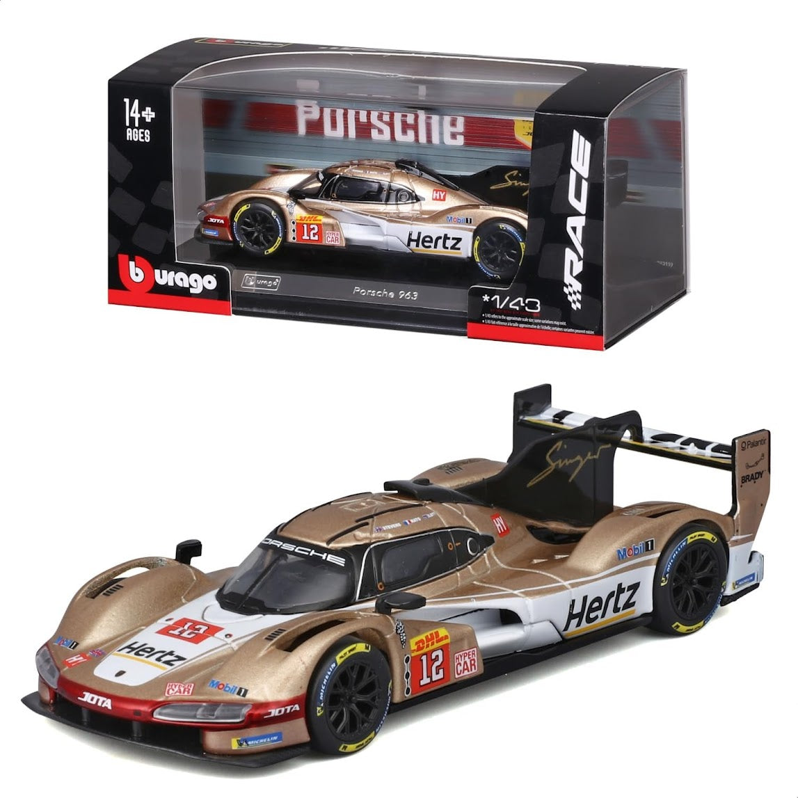 1:43 RACE (Coll. A) - Porsche 963 - #12 Hertz Jota