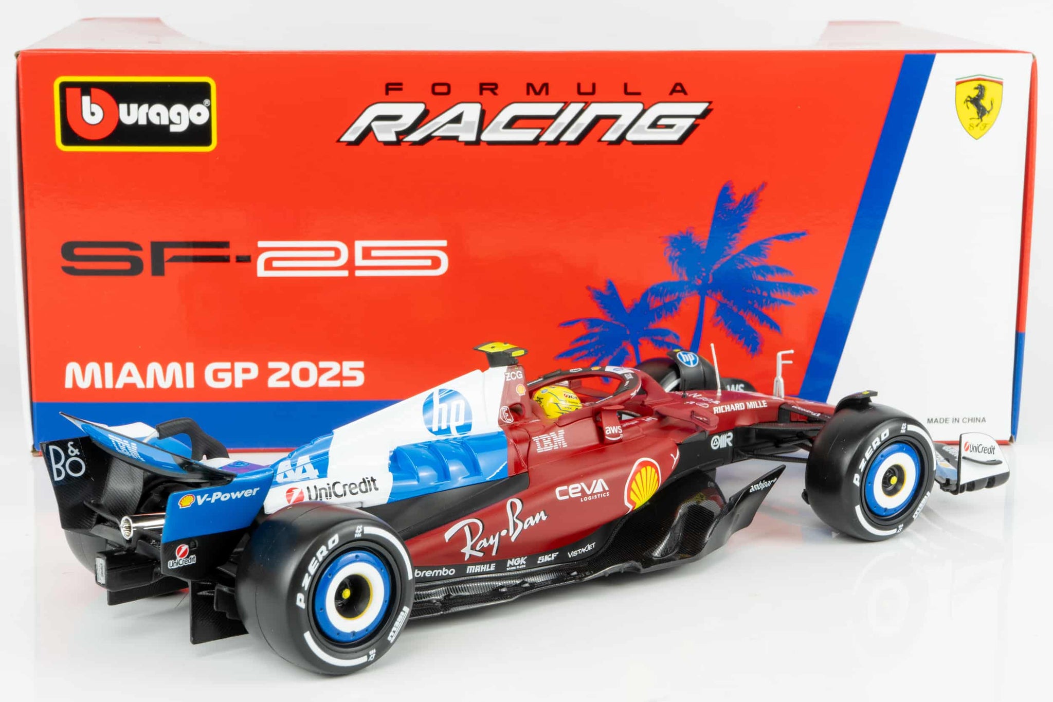 1:18 Ferrari SF-25 #44 Lewis Hamilton (Miami GP) 18-16816