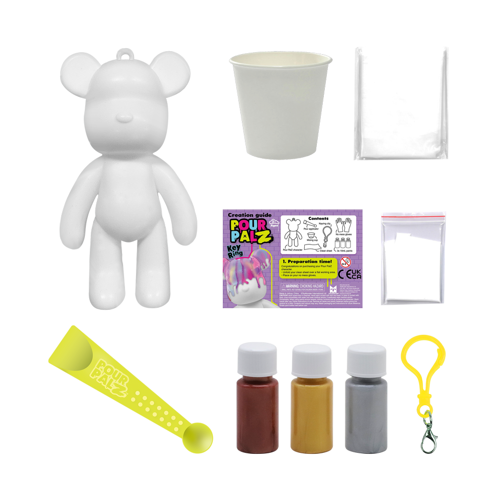 Pour Palz W2 Mini Bear w/keychain (4 Asst.)
