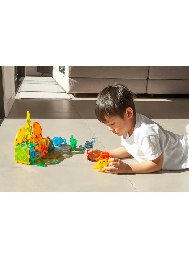 Little Hero - Magnetika Dinosaur World Magnetic Tiles V2 - 47 Pcs
