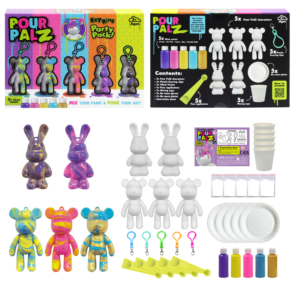 Pour Palz Mini Keyring Party Pack