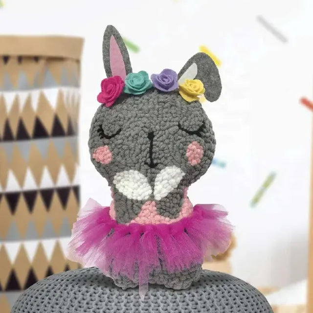 Sew Star - Punch Handmade Crochet Embroidery Mini Rabbit Doll Kit