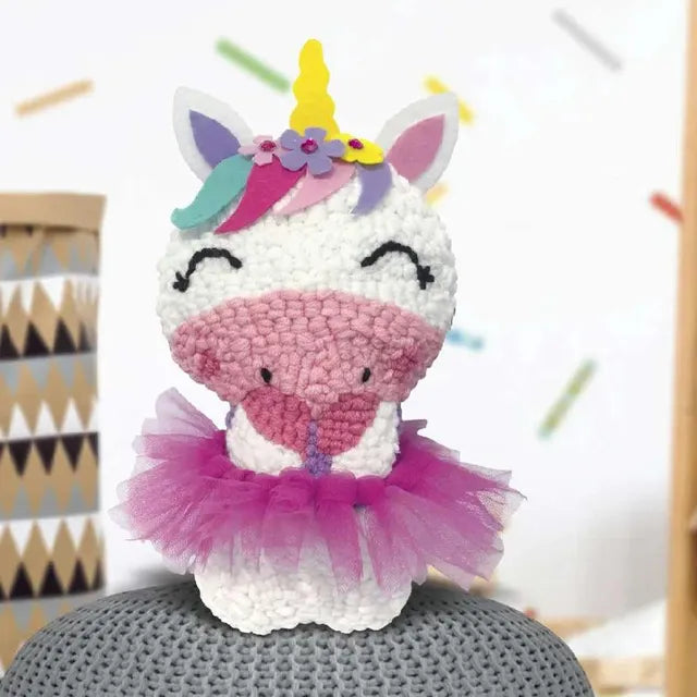 Sew Star - Punch Handmade Crochet Embroidery Mini Unicorn Doll Kit