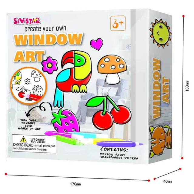 Sew Star - Window Art Paint Your Parrot W/ Colours DIY Kit