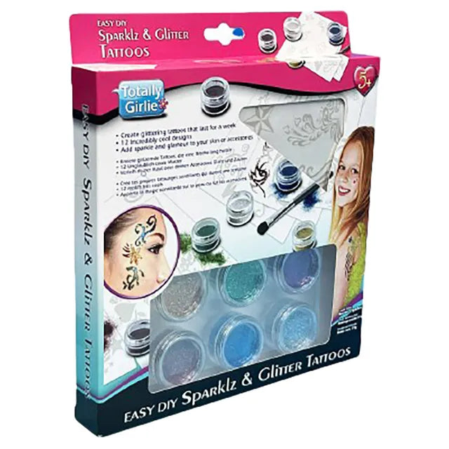 Totally Girlie - Easy Sparklz & Glitter Tattoos DIY Crafts Kit