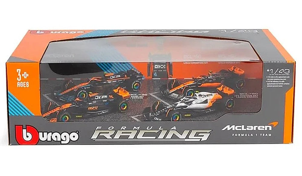 Bburago 1: 43 Formula (without helmet & plastic stand) - McLaren Team 4 - Pk. Die-Cast Model Car