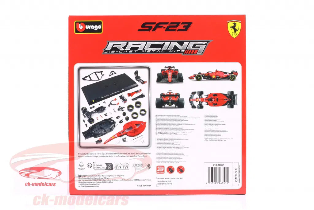 1:24 Ferrari Formula Model Kit (with helmet & plastic stand) - SF-23