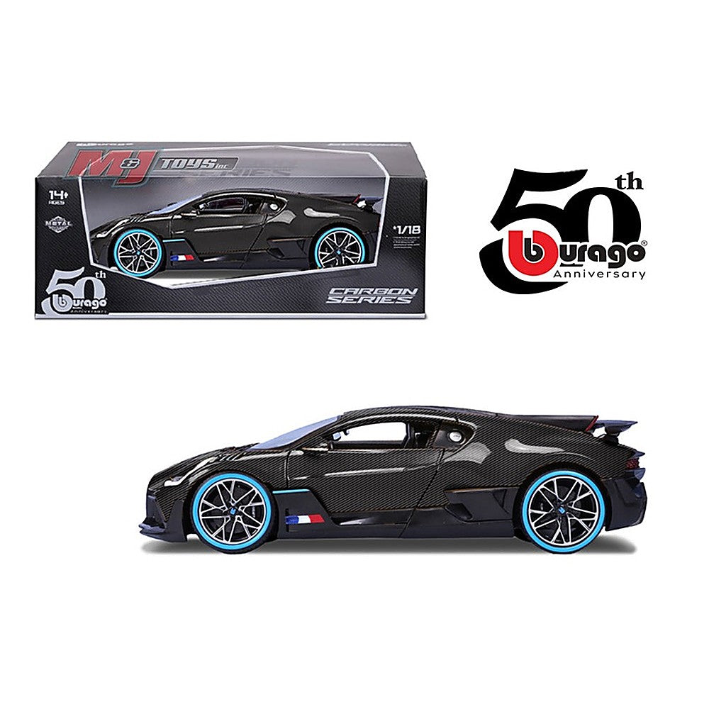 Bburago 1: 18 Bburago 50th Anniversary Car - Bugatti Divo with special water - transfer decal filmed livery Die-Cast Model Car