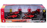 Bburago 1: 43 Ferrari Formula (without helmet & plastic stand) - 4 - pk. Die-Cast Model Car