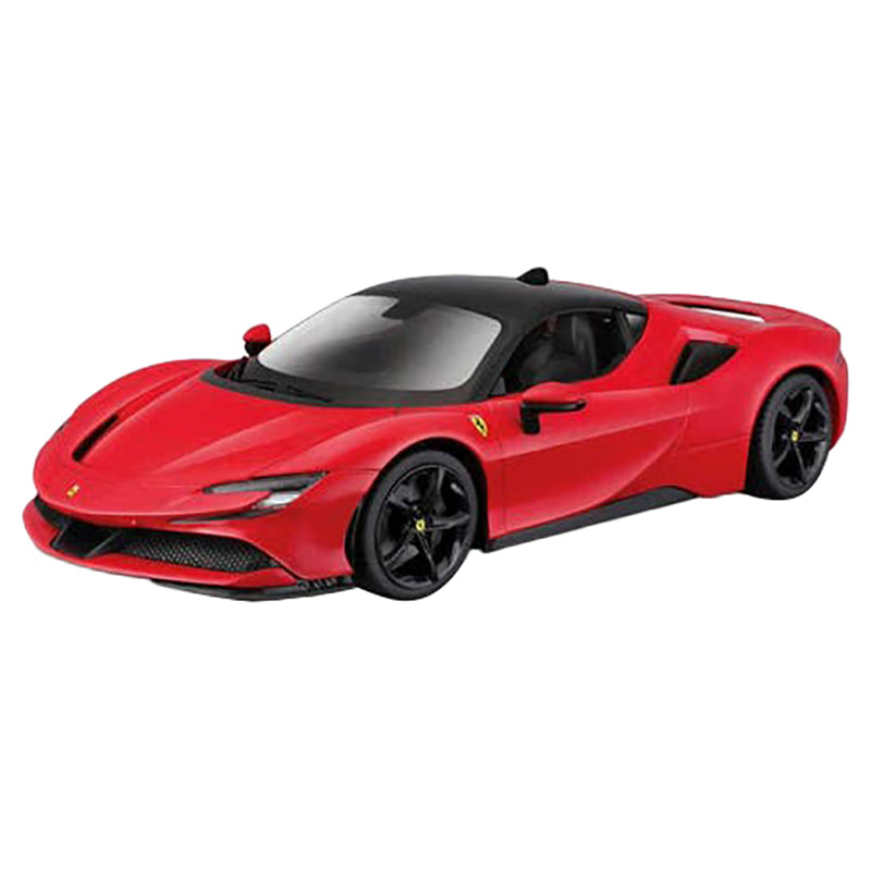 Bburago - 1/18 Ferrari Race & Play SF90 Stradale Diecast Toy Car - Red