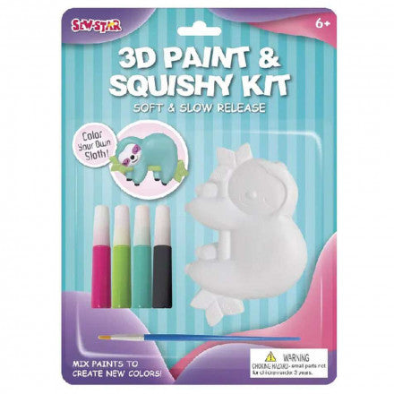 Sew Star - DIY 3D 4 Colors Squishi Sloth Paint Drawing Kit