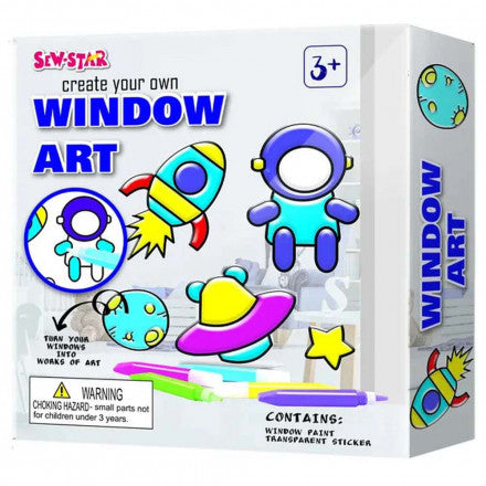 Sew Star - Window Art & Fun Paint Your Rocket & Astronaut DIY Kit