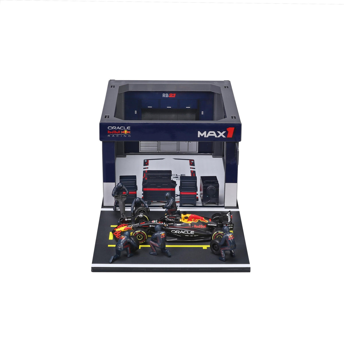 Bburago 1: 43 Formula (without helmet & plastic stand) - Red Bull Racing RB21 (2025) 2 - Pk. (Vertical) Die-Cast Model Car