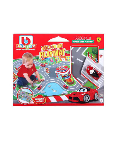 BB Junior Ferrari Junior City Playmat – Interactive 100cm Road Set