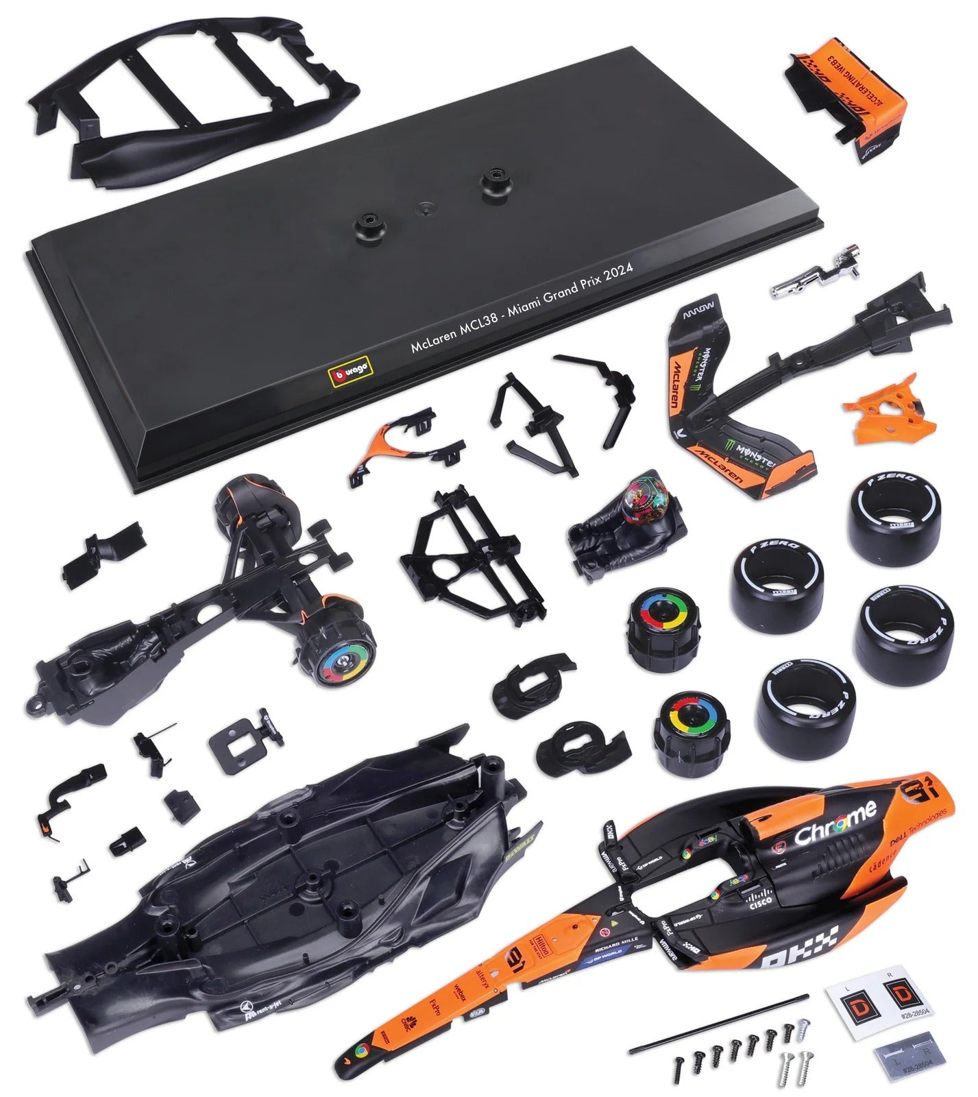 Bburago 1:24 Scale McLaren MCL38 F1 Model Kit – Oscar Piastri 2024 Edition