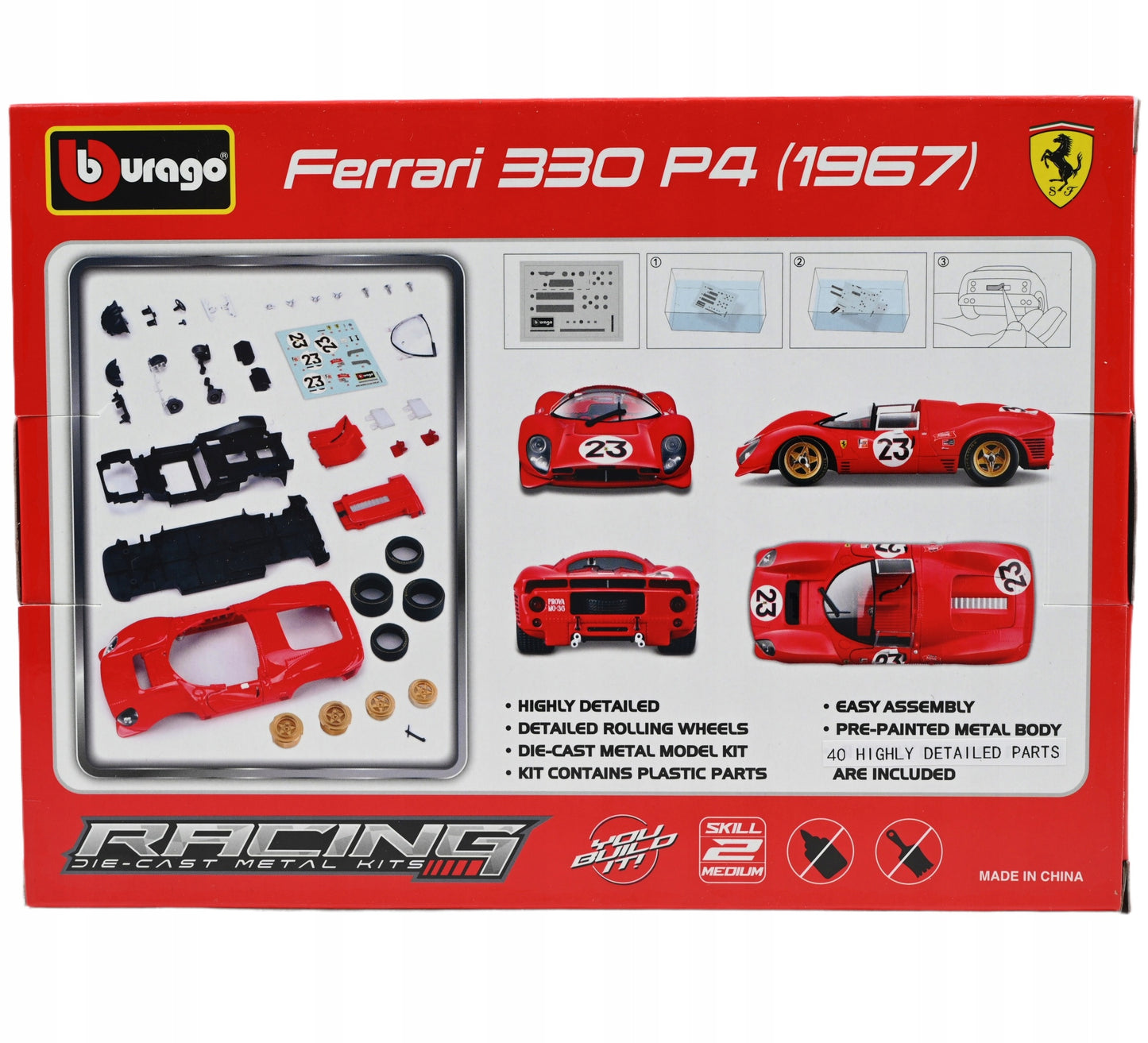1:24 Ferrari 330 P4 Diecast Model Kit - Daytona Winner (18-26588)