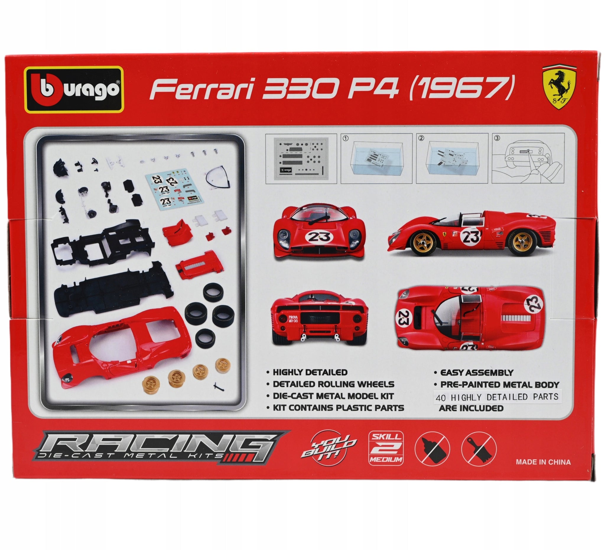 1:24 Ferrari 330 P4 Diecast Model Kit - Daytona Winner (18-26588)