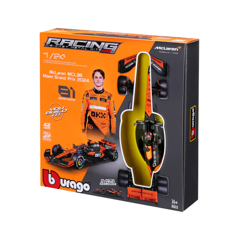 Bburago 1:24 Scale McLaren MCL38 F1 Model Kit – Oscar Piastri 2024 Edition