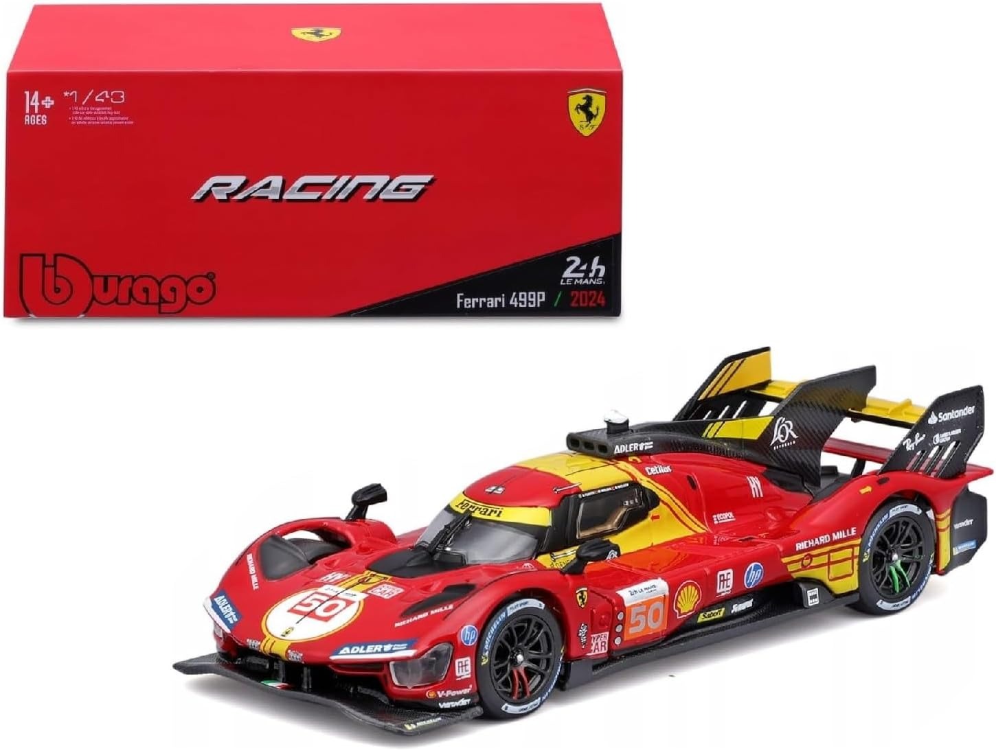 Bburago 1:43 Ferrari 499P #50 24H Le Mans 2024 Champion