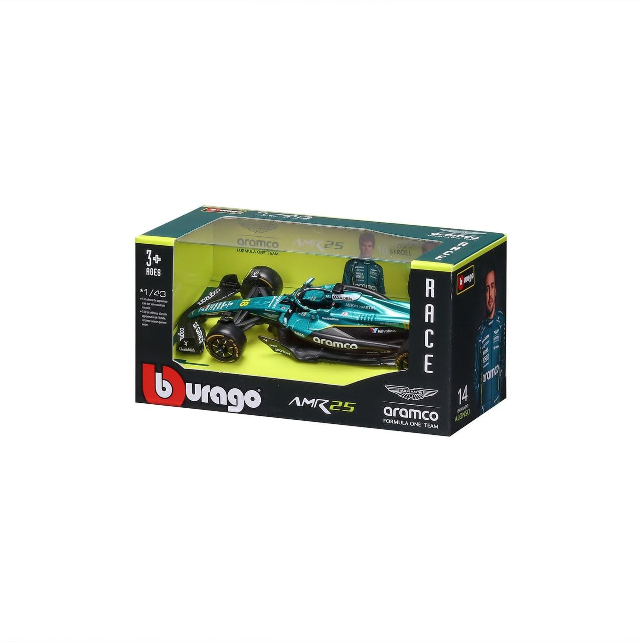 Bburago 1:43 Aston Martin AMR25 #18 Lance Stroll 2025 Die Cast Model