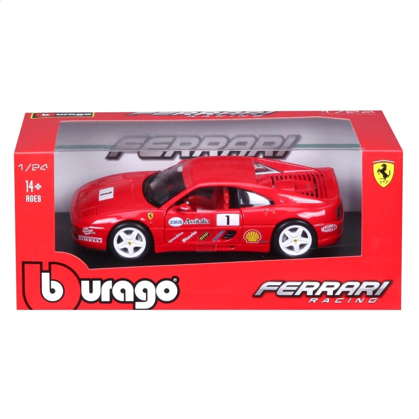 Bburago 1:24 Ferrari F355 Challenge Red Diecast Model