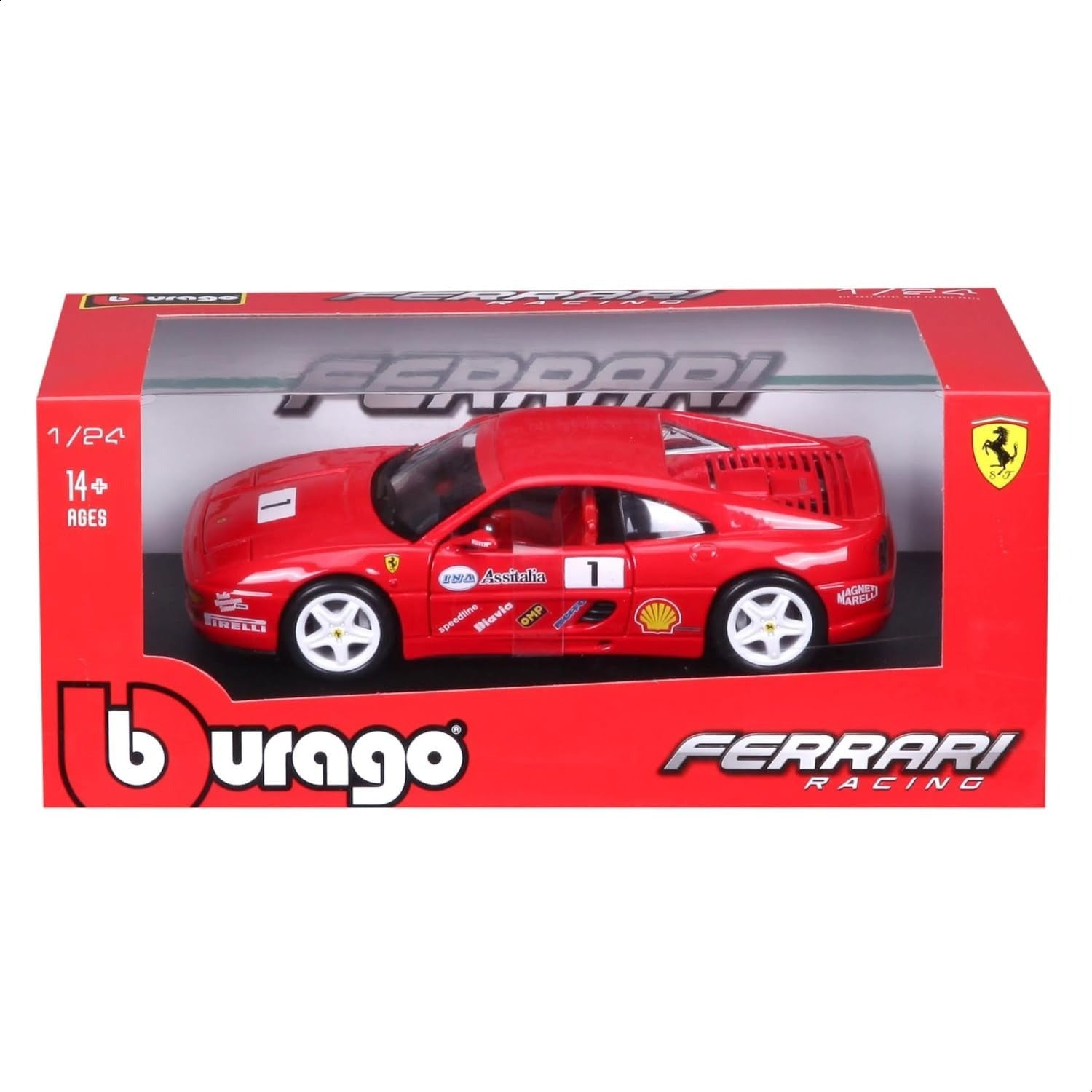 Bburago 1:24 Ferrari F355 Challenge Red Diecast Model