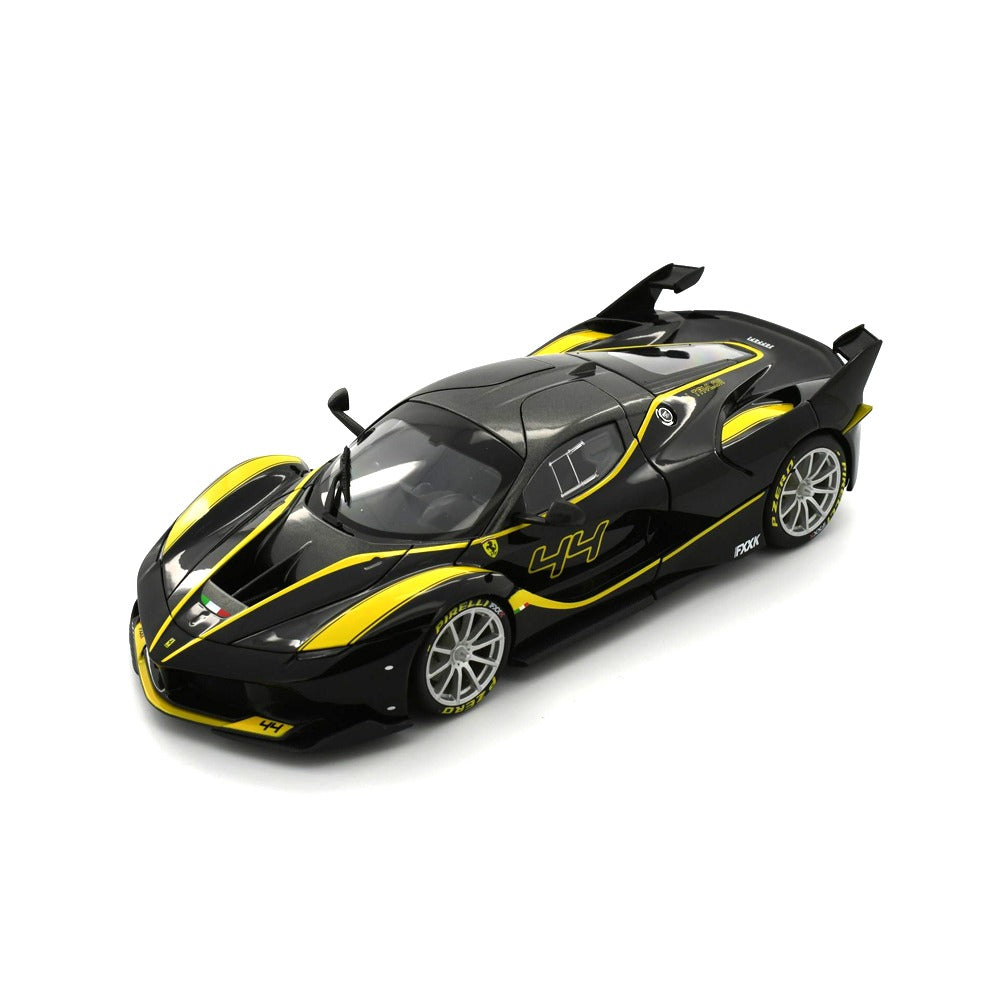 Bburago 1:18 Ferrari FXX-K #44 Signature Series – Black & Yellow Diecast Model