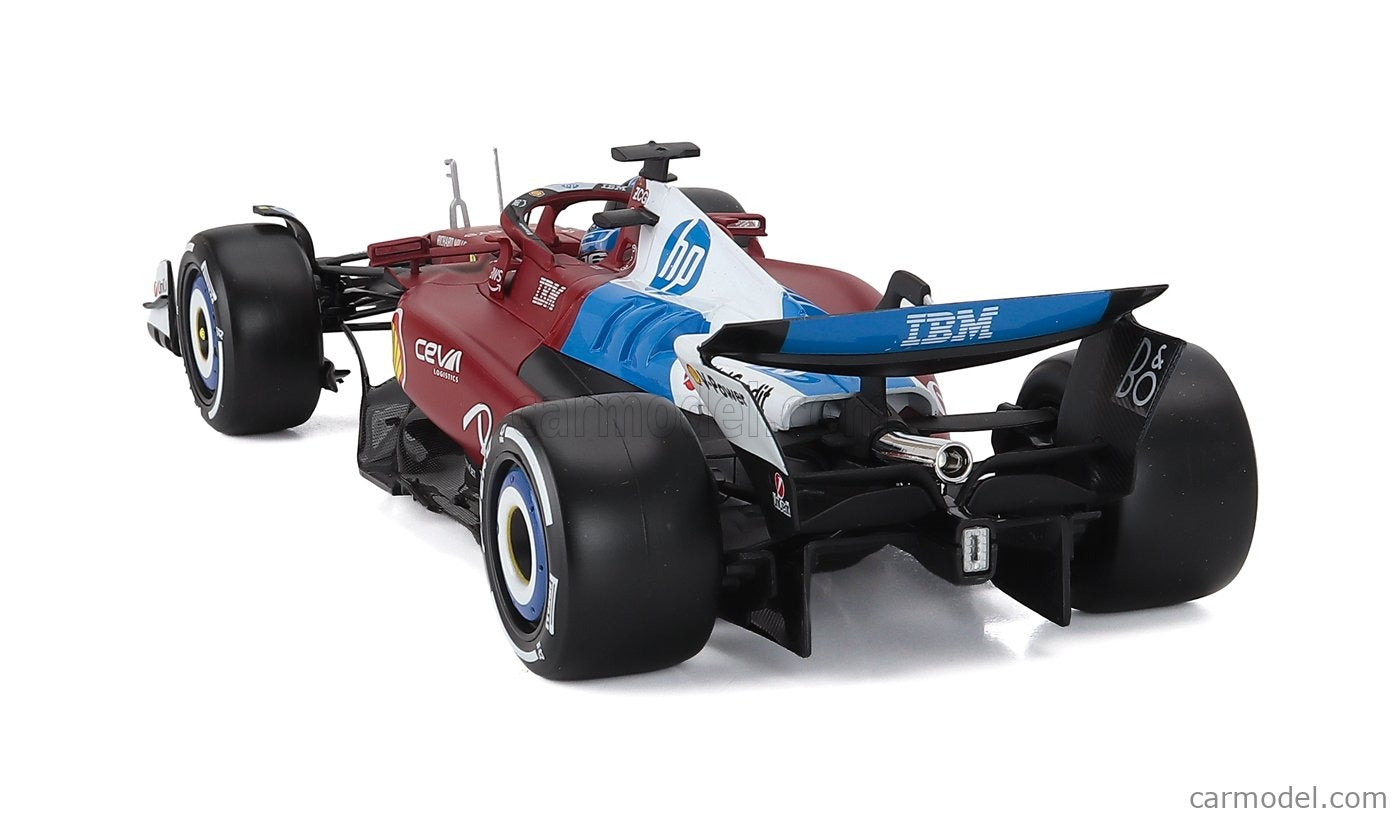 1:18 Ferrari SF-25 #16 Charles Leclerc Miami GP Die Cast Model (with helmet & plastic stand)