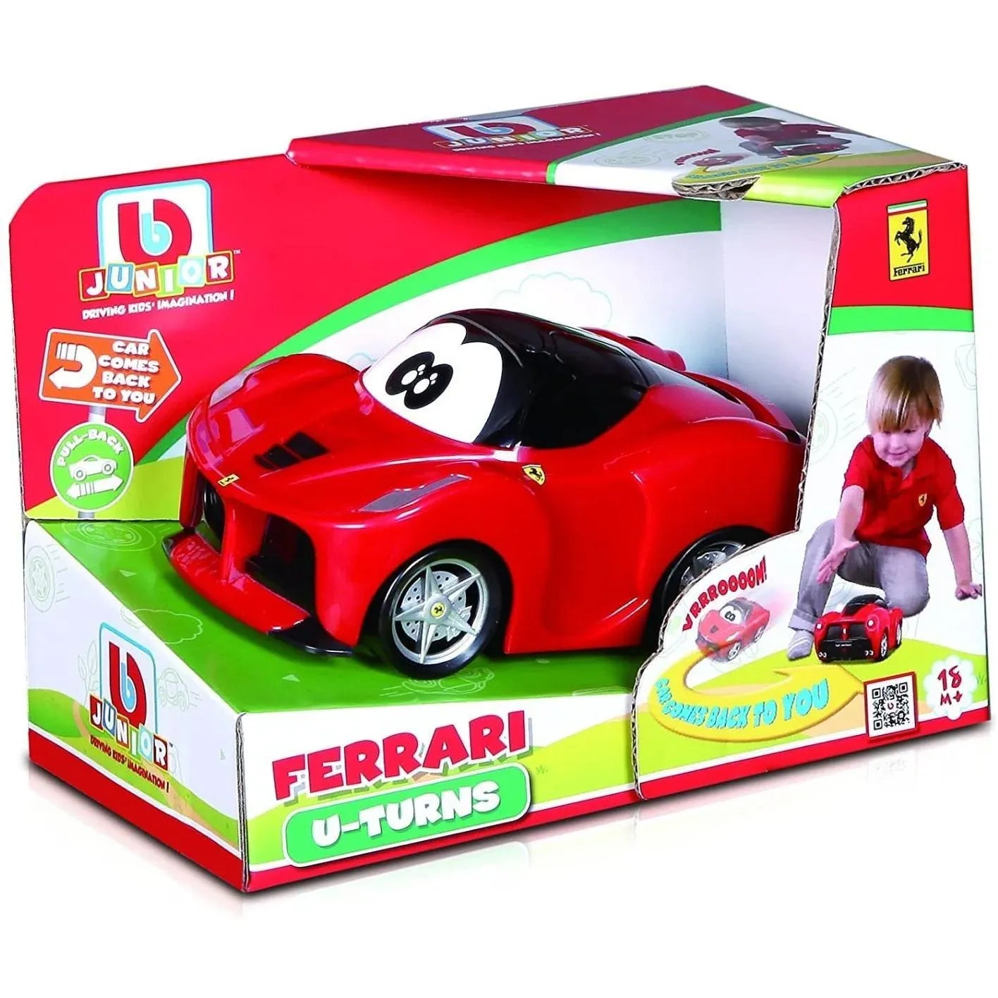 BB Junior Ferrari U-Turns LaFerrari Toy Car with Lights & Sounds