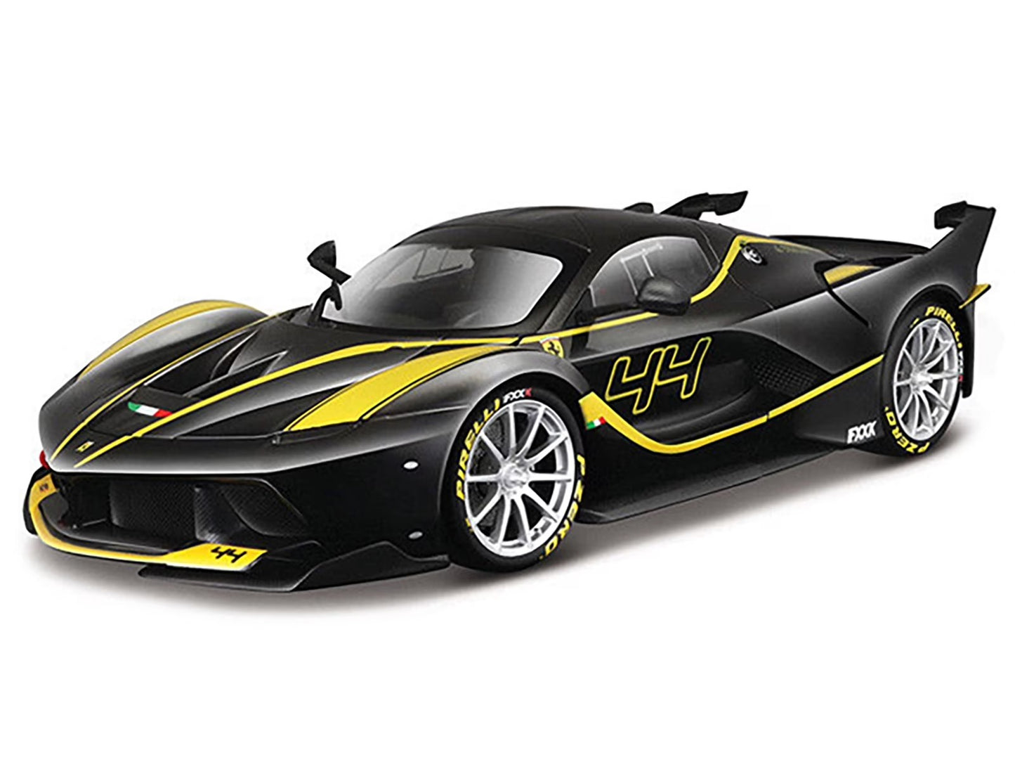 Bburago 1:18 Ferrari FXX-K #44 Signature Series – Black & Yellow Diecast Model