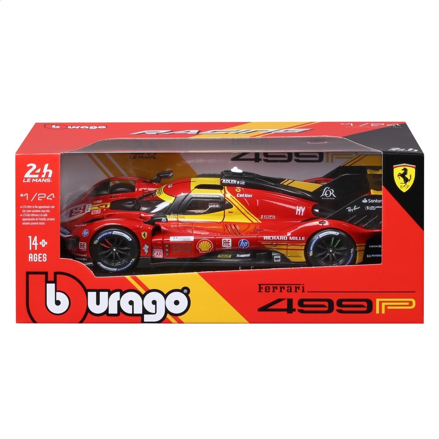 Ferrari 499P #50 24H Le Mans 2024 Champion RC Car - 1:24 Scale (82531)
