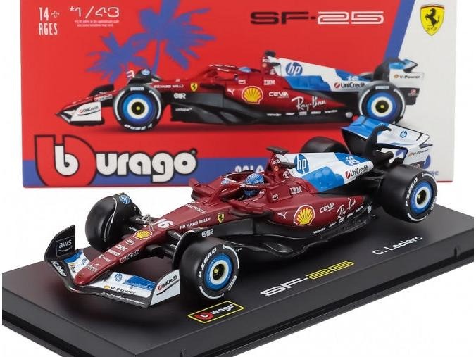 1:43 Ferrari SF-25 #16 Charles Leclerc – 2025 Miami GP Special Edition