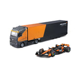 Mercedes-Benz Actros Semi Truck with McLaren MCL38 #4 Lando Norris – 1:43 Bburago Diecast Model