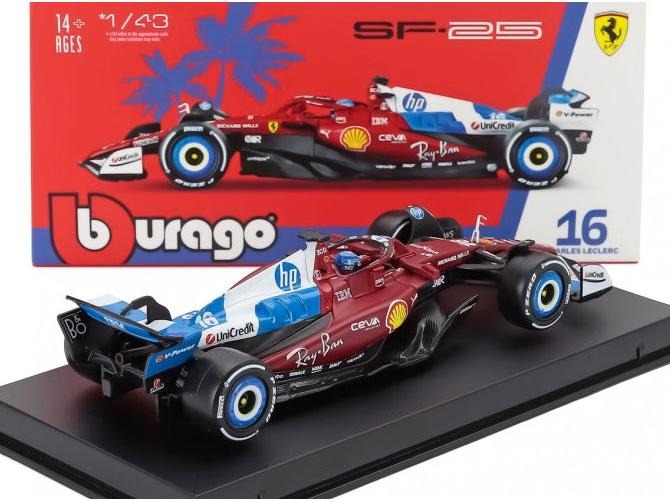1:43 Ferrari SF-25 #16 Charles Leclerc – 2025 Miami GP Special Edition