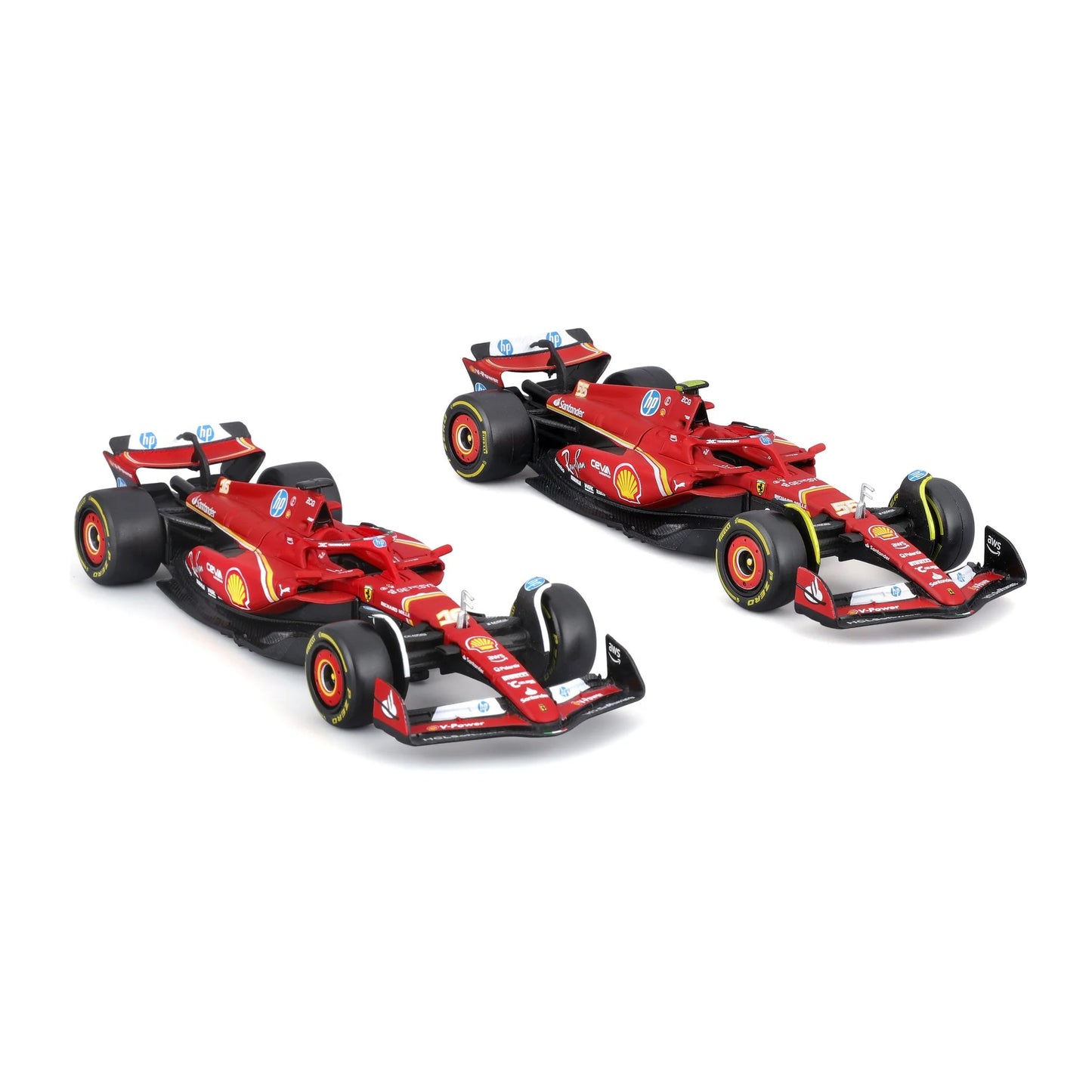 1:43 Ferrari SF-24 #16 Charles Leclerc & #55 Carlos Sainz 2-Pack | Imola Special Livery | Collector’s Display Set