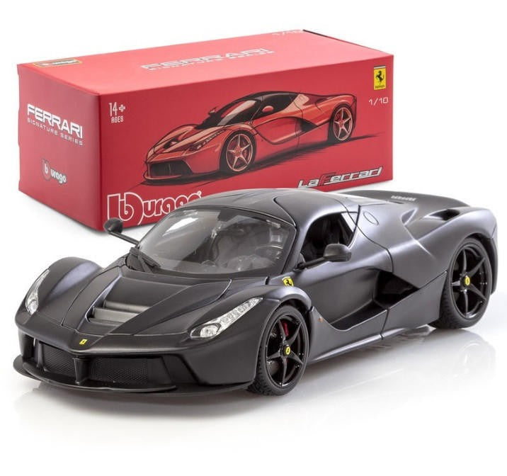 Bburago 1:18 Ferrari LaFerrari Signature Series – Matte Black Diecast Model