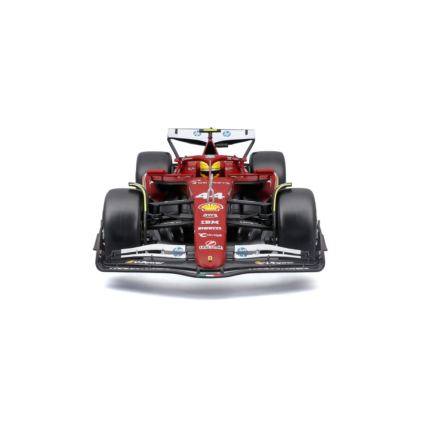 1:18 Ferrari SF-25 #44 Lewis Hamilton Die Cast Model (with helmet & plastic stand)