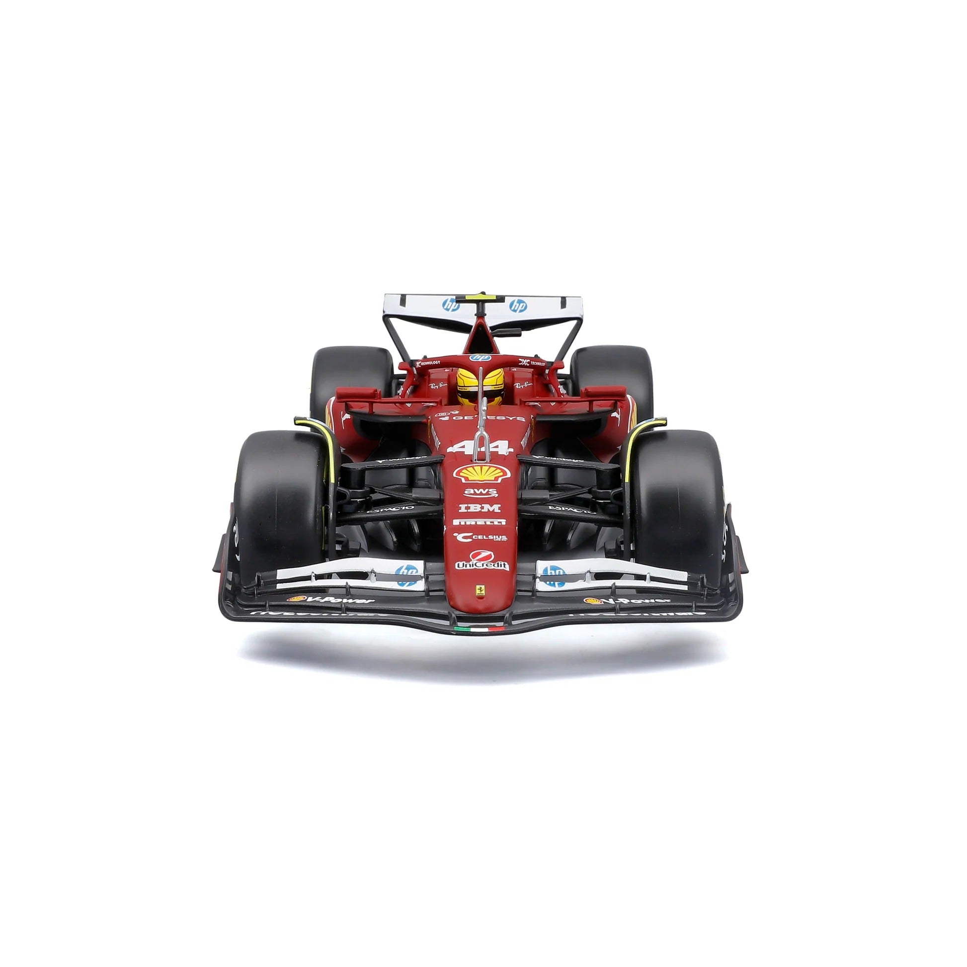 1:18 Ferrari SF-25 #44 Lewis Hamilton Die Cast Model (with helmet & plastic stand)
