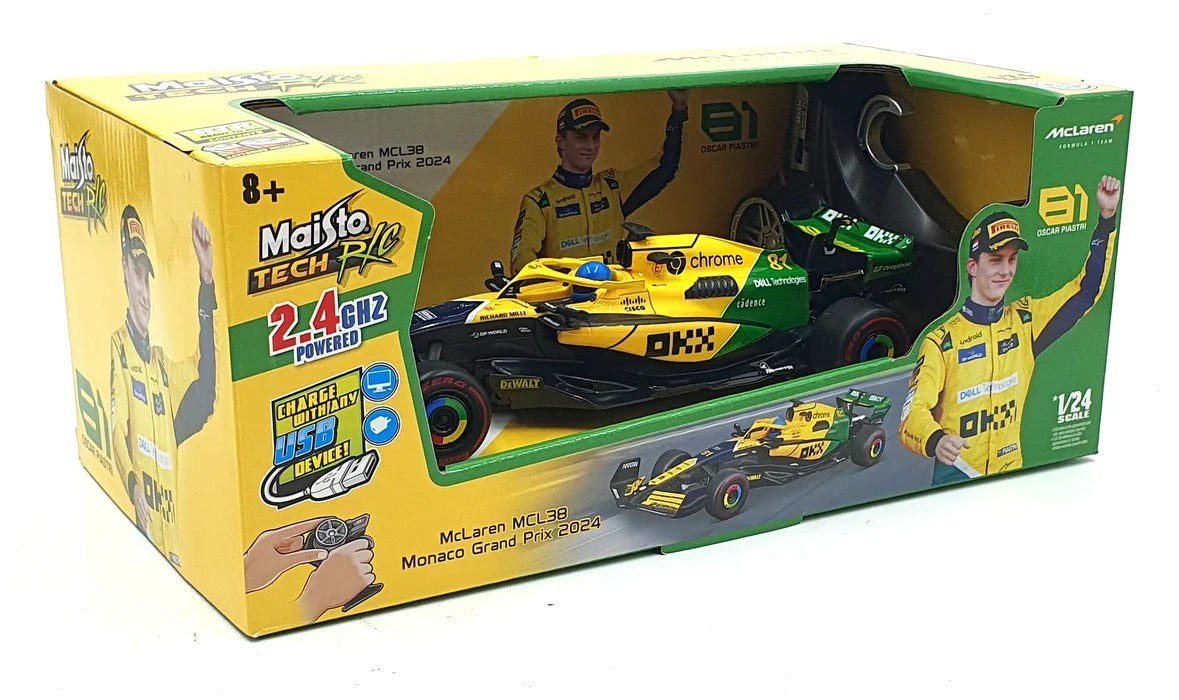 Maisto Tech 1:24 McLaren MCL38 Monaco 2024 #81 Oscar Piastri RC