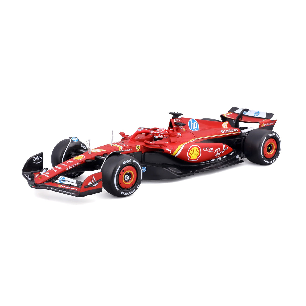 Bburago 1: 24 Ferrari Formula (with helmet, without plastic stand) - SF - 24 - 2pk (Vertical) Die-Cast Model Car