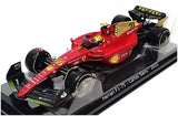 Bburago 1: 24 Ferrari F1's with Helmet - F1 - 75 Monza Yellow Livery (2022) Die-Cast Model Car