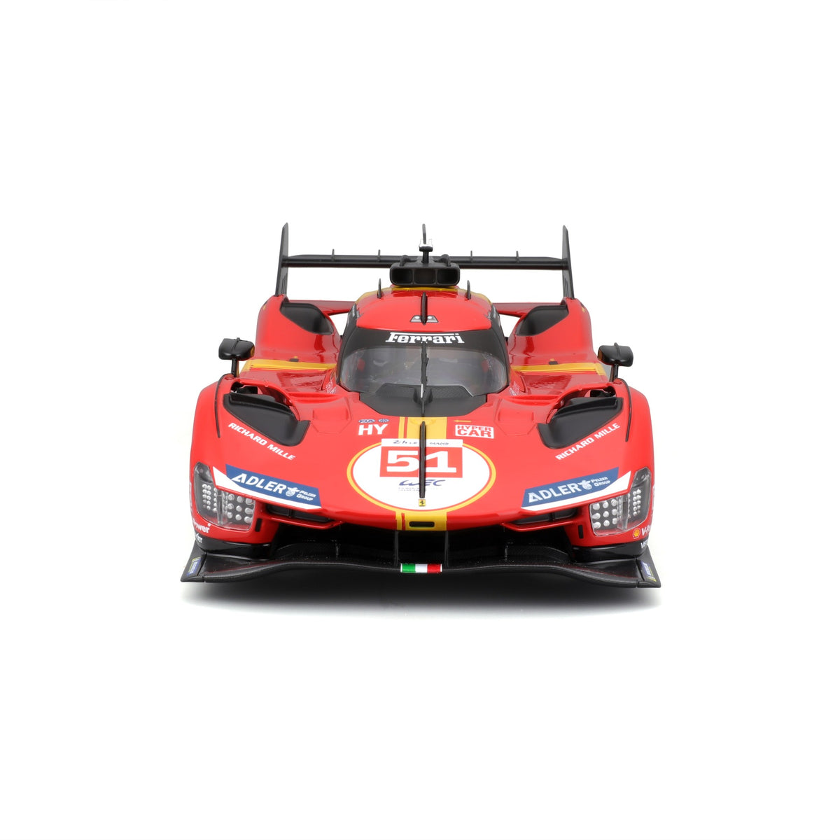 Bburago 1: 18 Ferrari Racing (with plastic stand) - 499P 3.0L Turbo V6 team AF Corse N 83 Winner (24H LE MANS 2025) Die-Cast Model Car