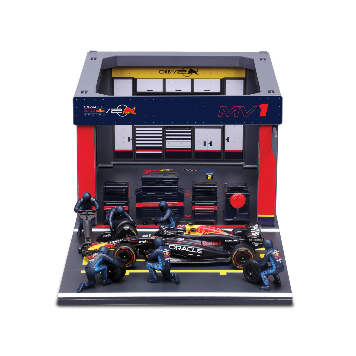 Bburago 1: 43 Formula (without helmet & plastic stand) - Red Bull Racing RB20 (2024) 2 - Pk. (Vertical) Die-Cast Model Car
