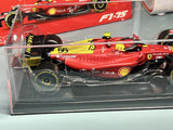 Bburago 1: 24 Ferrari F1's with Helmet - F1 - 75 Monza Yellow Livery (2022) Die-Cast Model Car