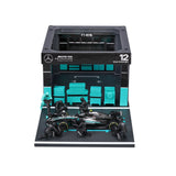 Bburago 1: 43 Formula (without helmet & plastic stand - Mercedes - AMG Petronas F1 W16 Team (2025) 2 - Pk. (Vertical) Die-Cast Model Car