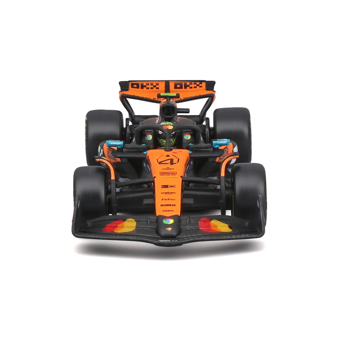 Bburago 1: 43 Formula (without helmet & plastic stand) - McLaren Team MCL39 (2025) 2 - Pk. (Vertical) Die-Cast Model Car
