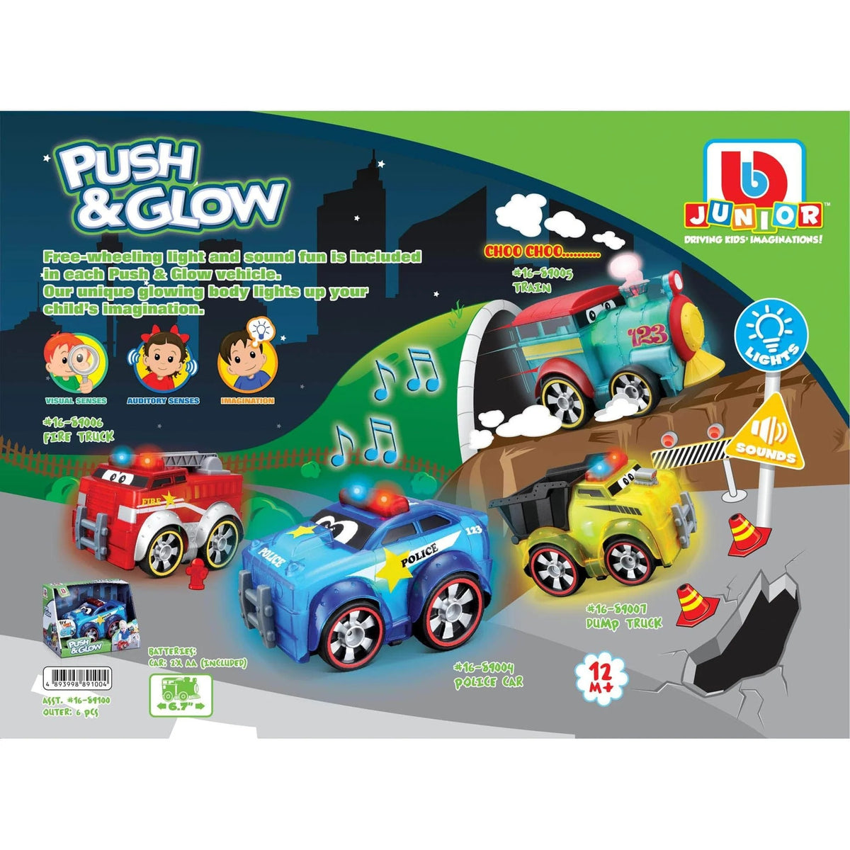 BB Junior Police car, Fire Truck, Ambulance (Free Wheeling) Toy Vehicle